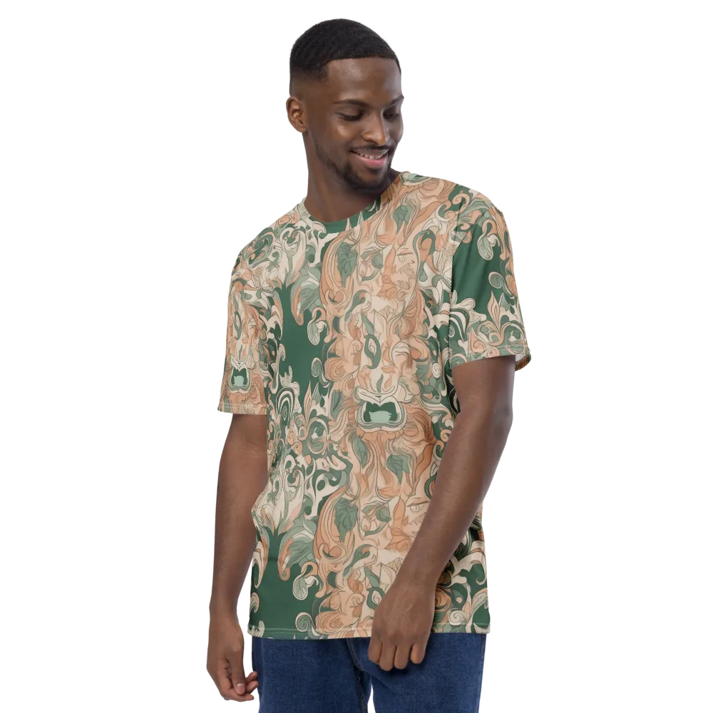 Art Nouveau Reverie on Men's Crew Neck T-Shirt — Left