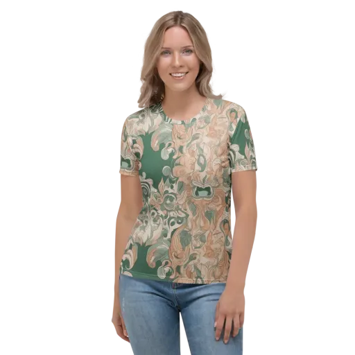 Art Nouveau Reverie on a Women's Crew Neck T-Shirt