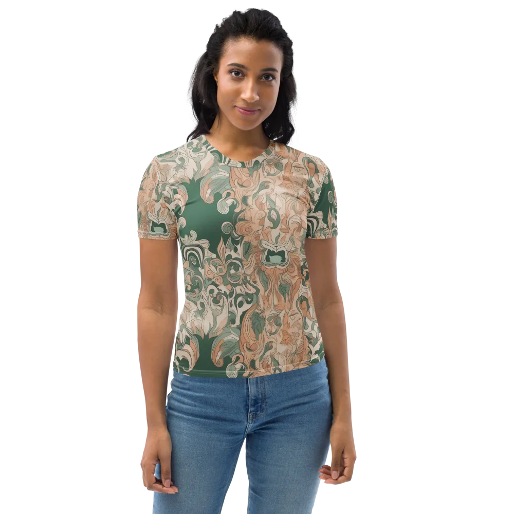 Art Nouveau Reverie on Women's Crew Neck T-Shirt — Front