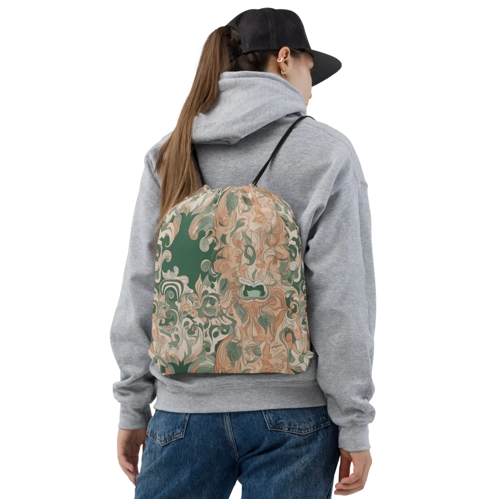 Art Nouveau Reverie on Drawstring Bag — Front