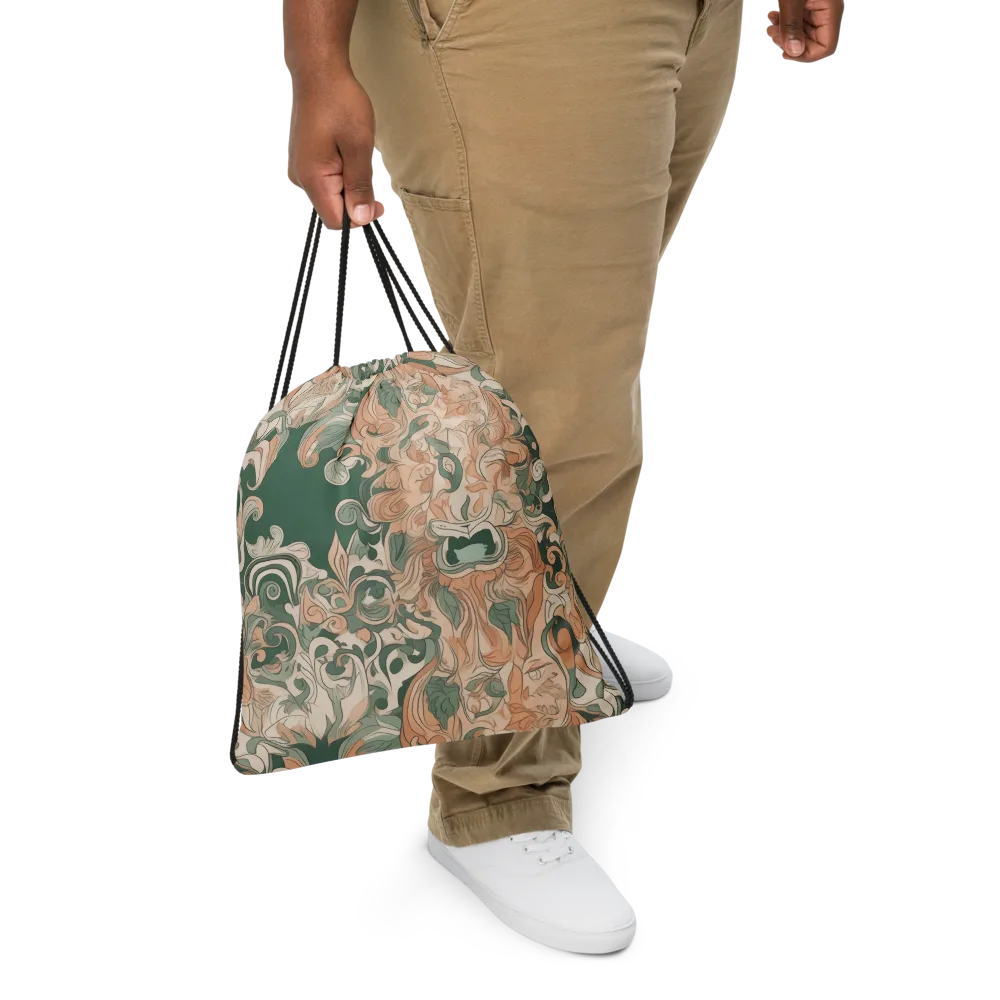Art Nouveau Reverie on Drawstring Bag — Front