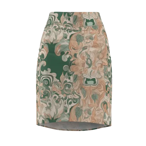 Art Nouveau Reverie on a Pencil Skirt