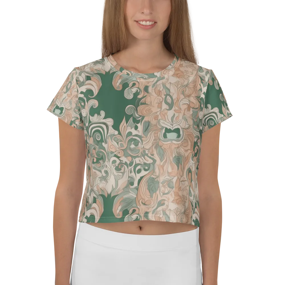 Art Nouveau Reverie on Crop Tee — Front