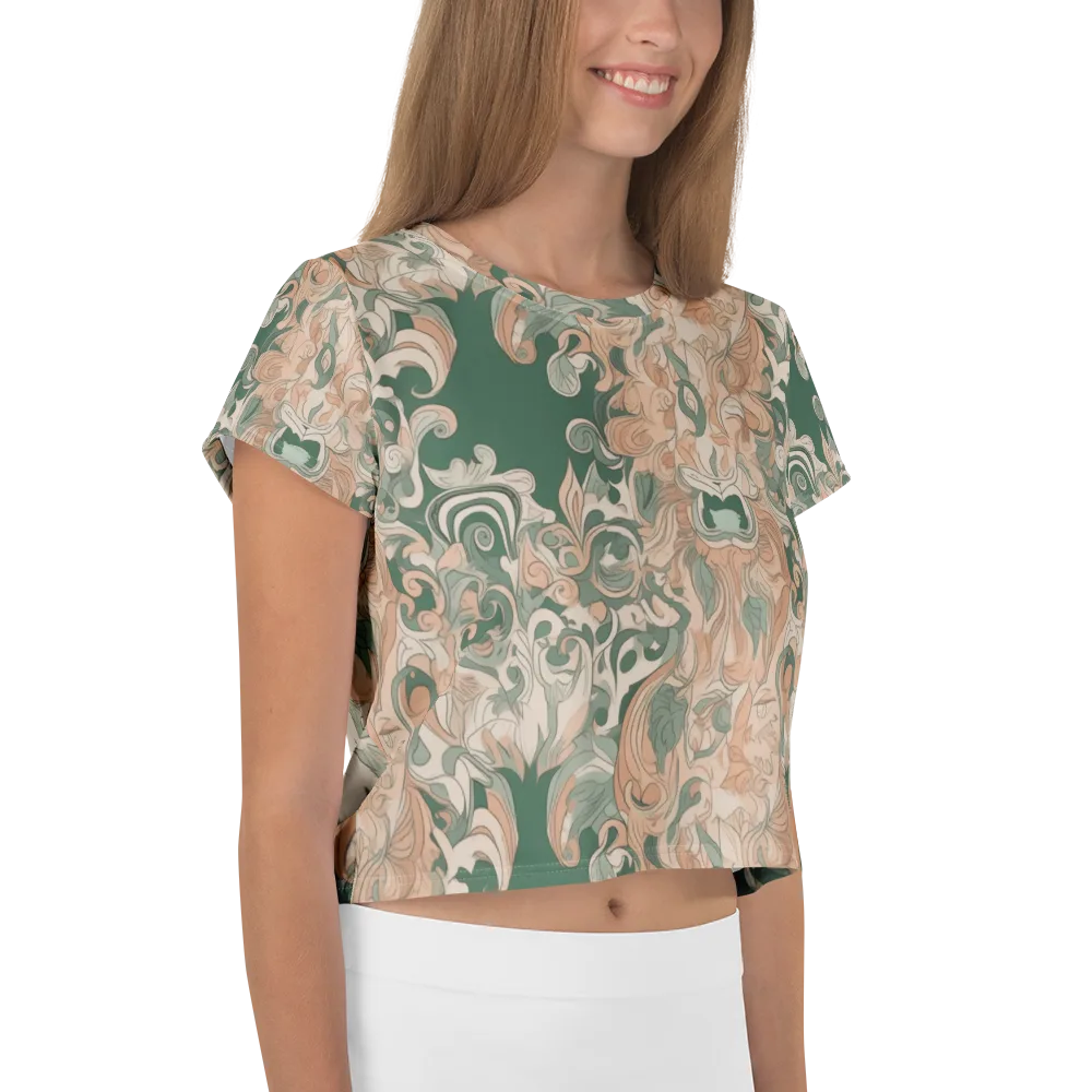 Art Nouveau Reverie on Crop Tee — Right