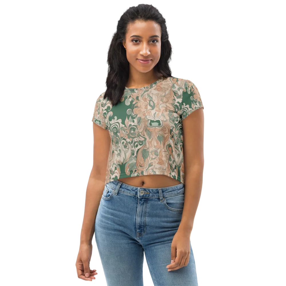 Art Nouveau Reverie on Crop Tee — Front