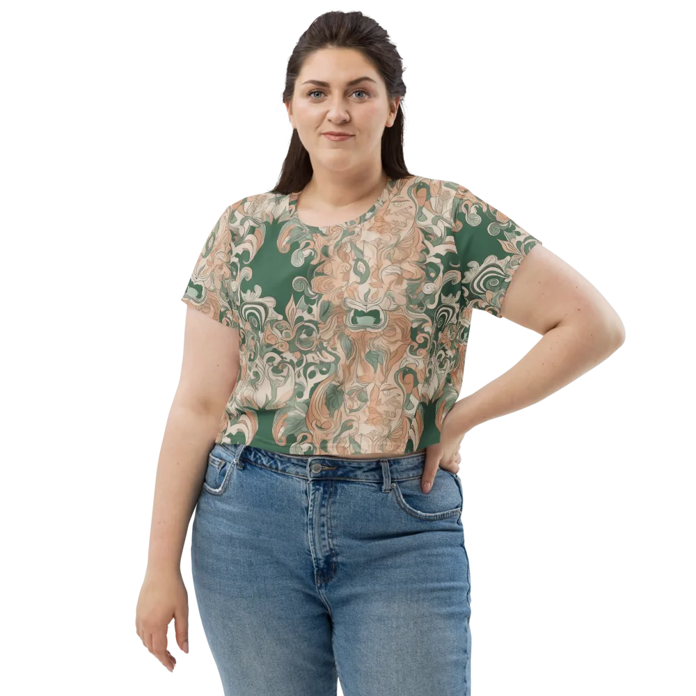 Art Nouveau Reverie on Crop Tee — Front