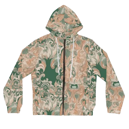 Art Nouveau Reverie on a Women's Full-Zip Hoodie