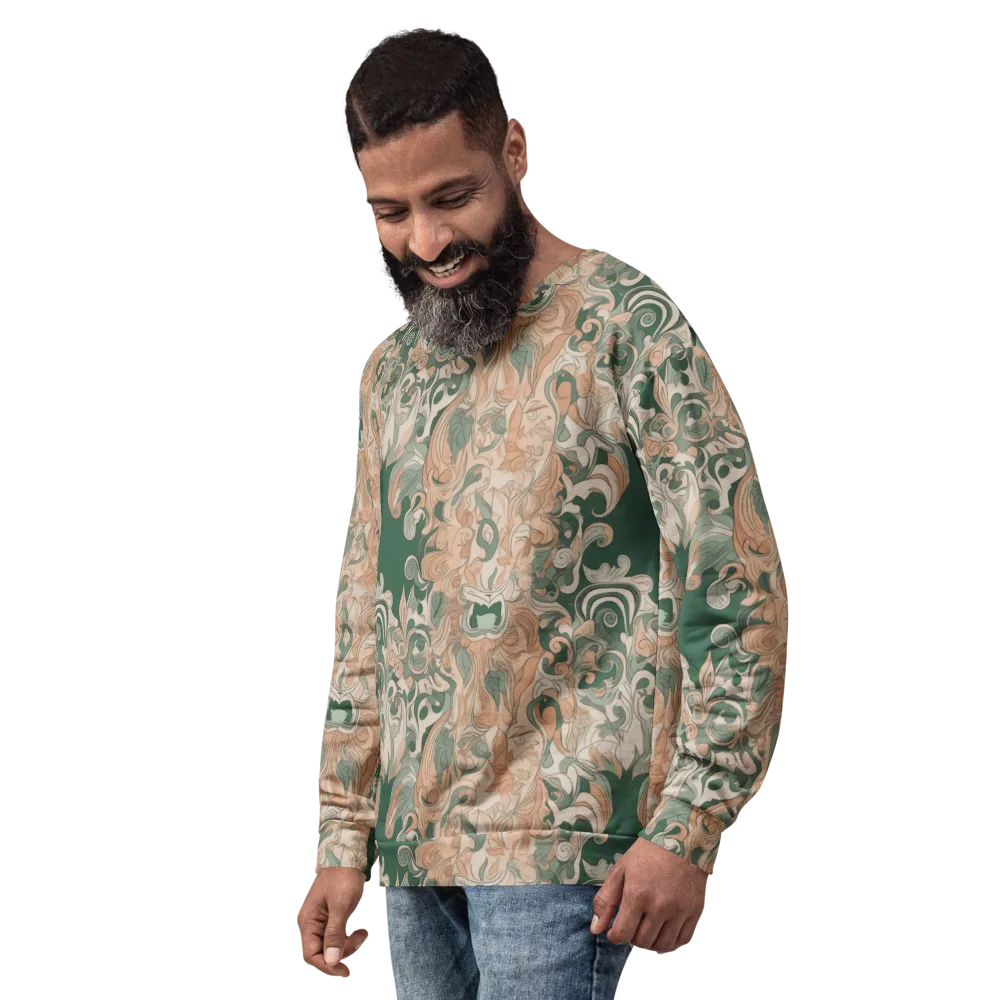Art Nouveau Reverie on Sweatshirt — Left Front