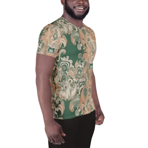 Art Nouveau Reverie on a Men's Athletic T-Shirt