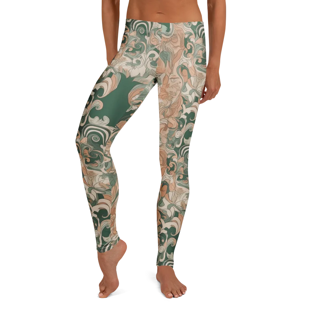 Art Nouveau Reverie on Leggings — Front