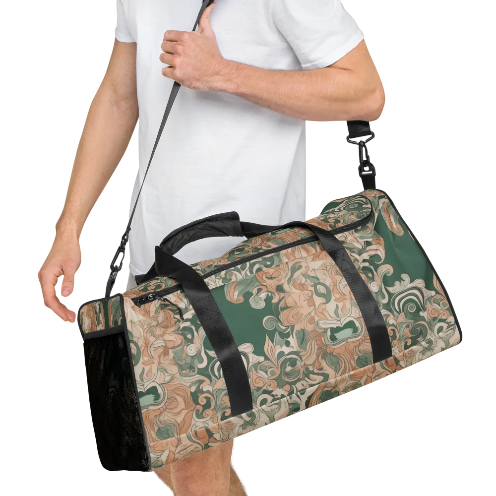 Art Nouveau Reverie on Duffle Bag — Right Front
