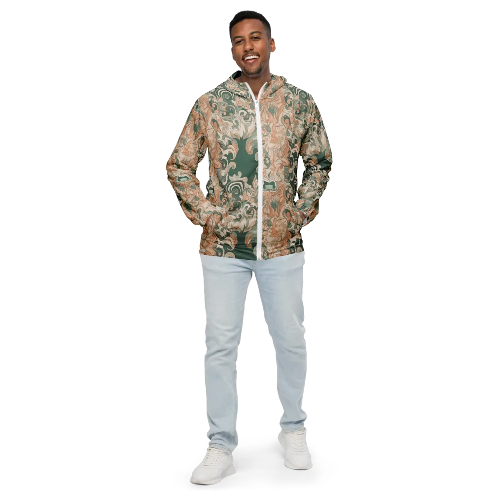 Art Nouveau Reverie on Men's Windbreaker — Front