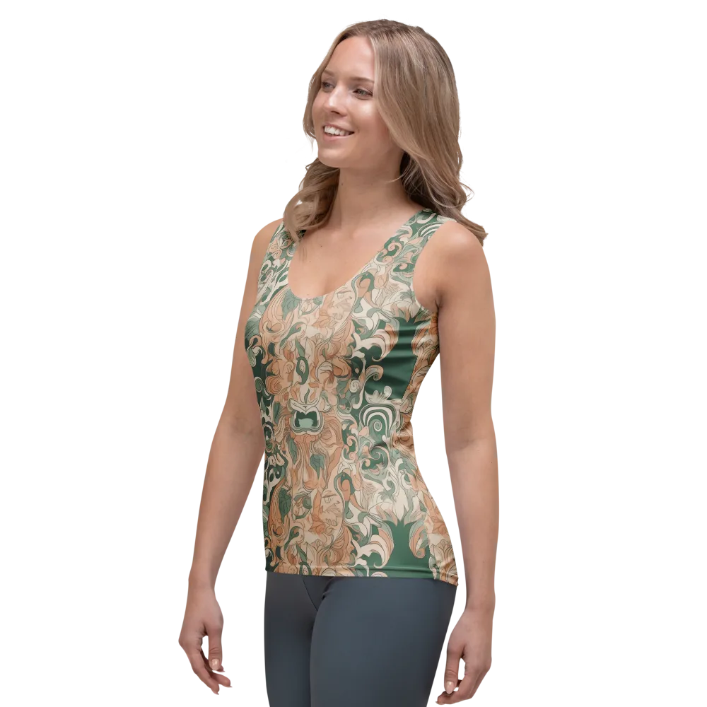 Art Nouveau Reverie on Women's Tank Top — Left Front