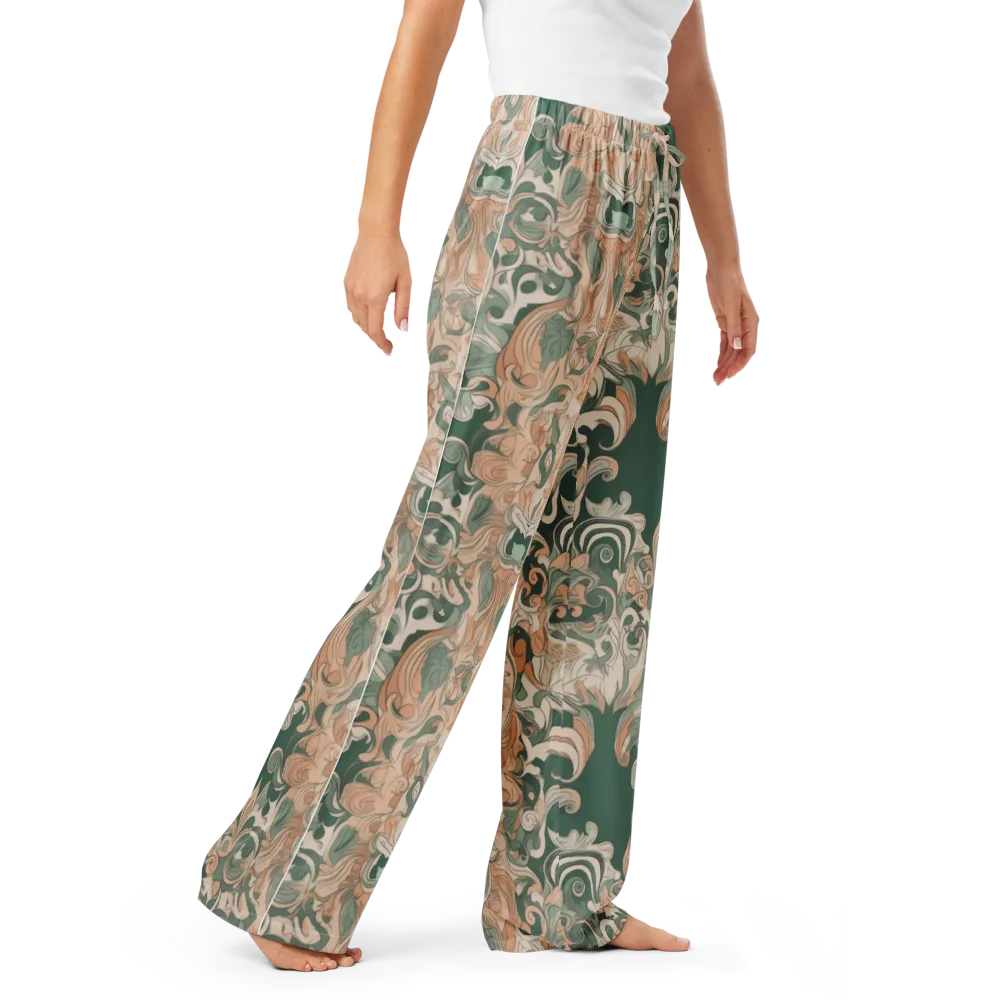 Art Nouveau Reverie on Women's Pajama Pants — Right Front