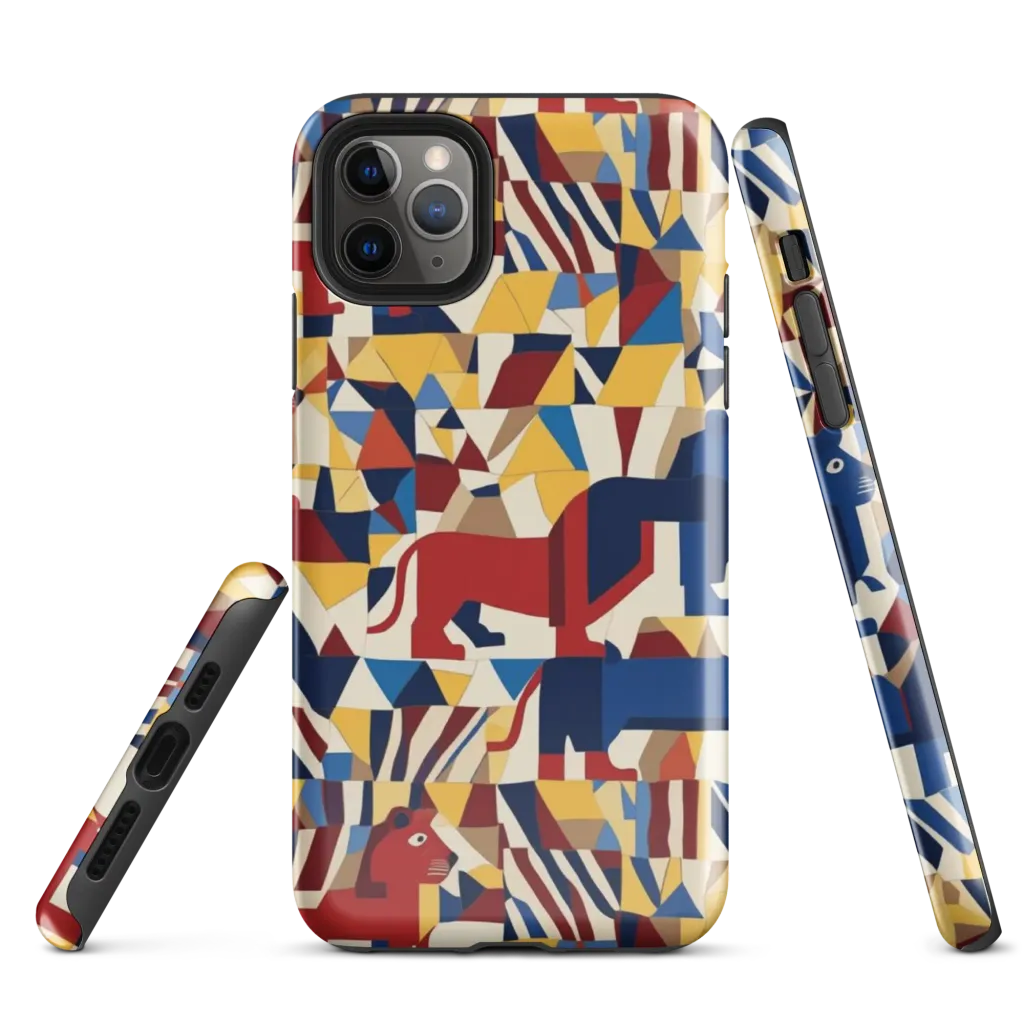 Cubist Menagerie on Tough Case for iPhone® — Front