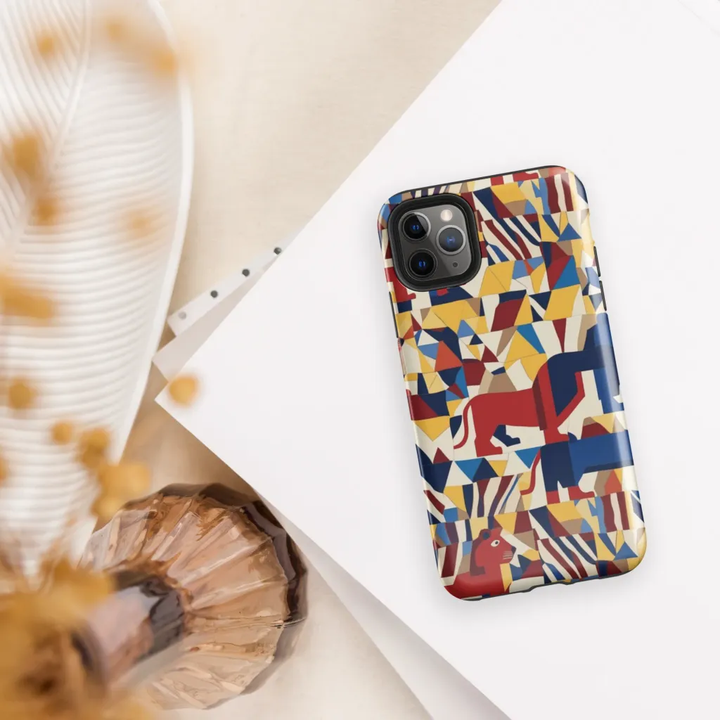 Cubist Menagerie on Tough Case for iPhone® — Front