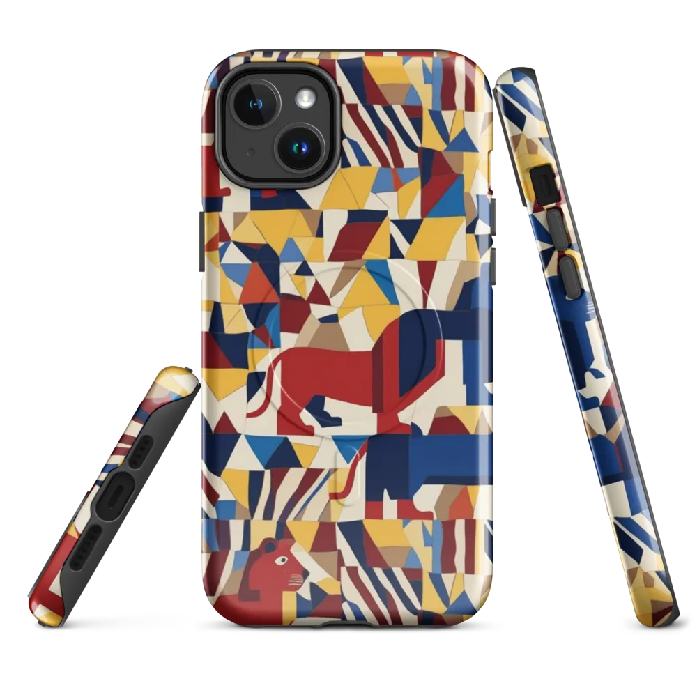 Cubist Menagerie on MagSafe Tough Case for iPhone® — Front