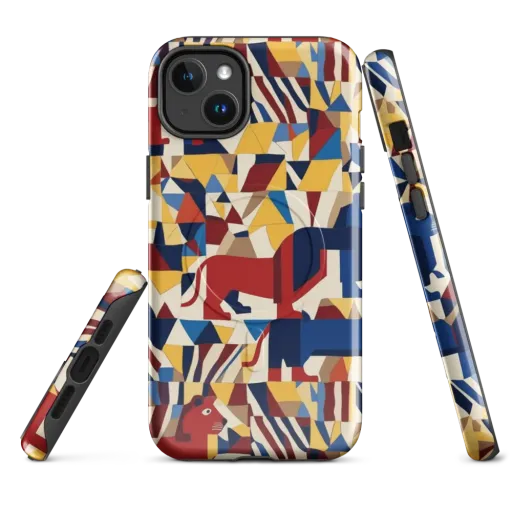 Cubist Menagerie on a MagSafe Tough Case for iPhone®