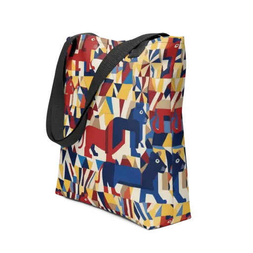 Cubist Menagerie on a Tote Bag