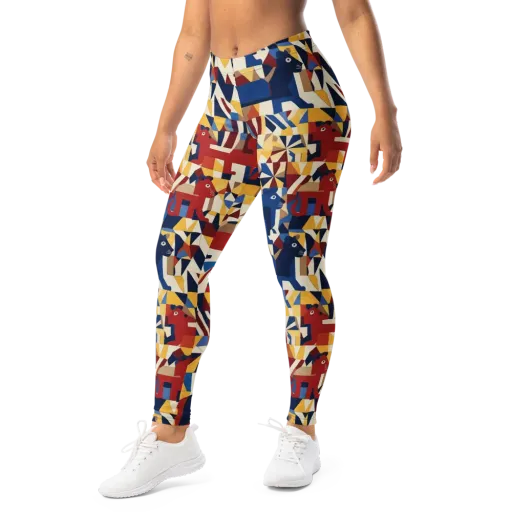 Cubist Menagerie on a Leggings