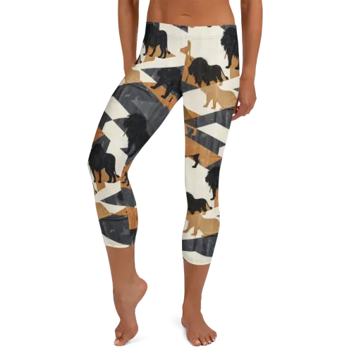 Ochre Pride on a Capri Leggings