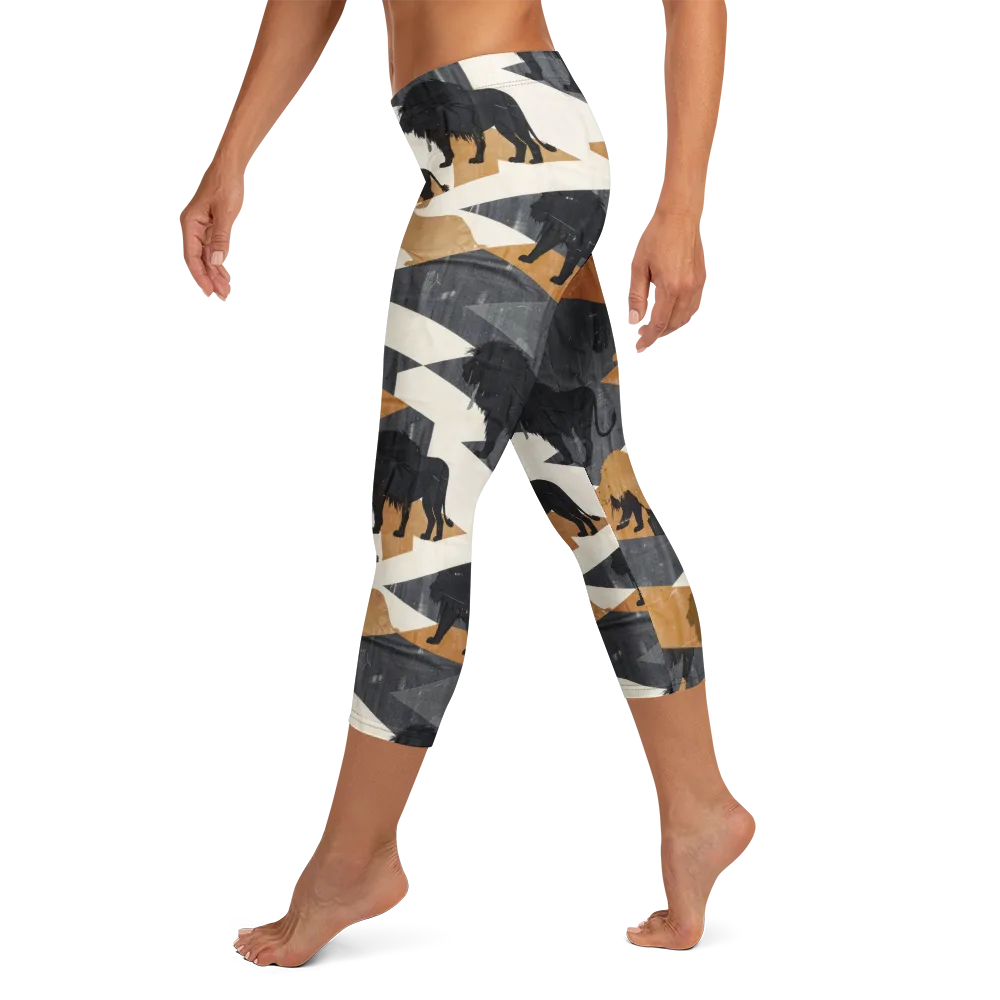 Ochre Pride on Capri Leggings — Left
