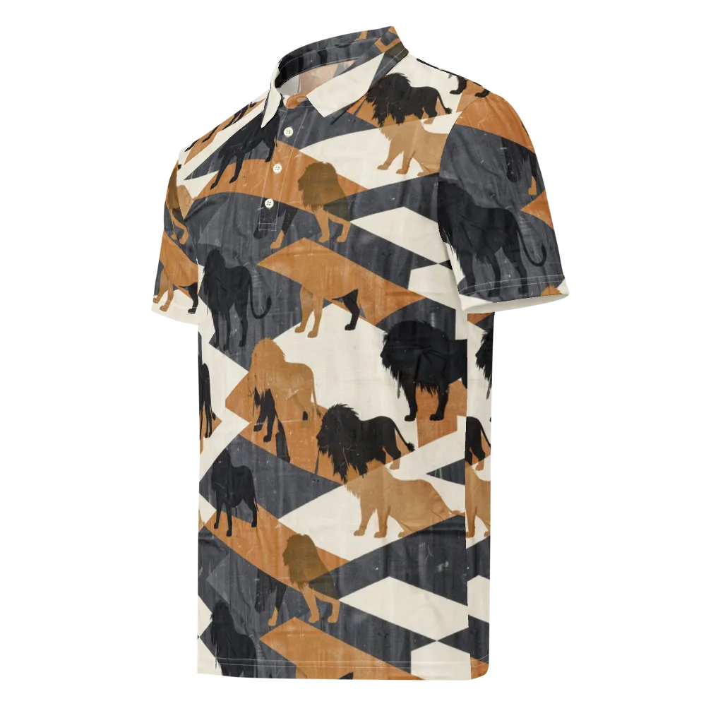 Ochre Pride on Men's Slim Fit Polo Shirt — Left Front