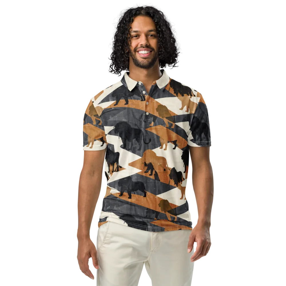 Ochre Pride on Men's Slim Fit Polo Shirt — Front