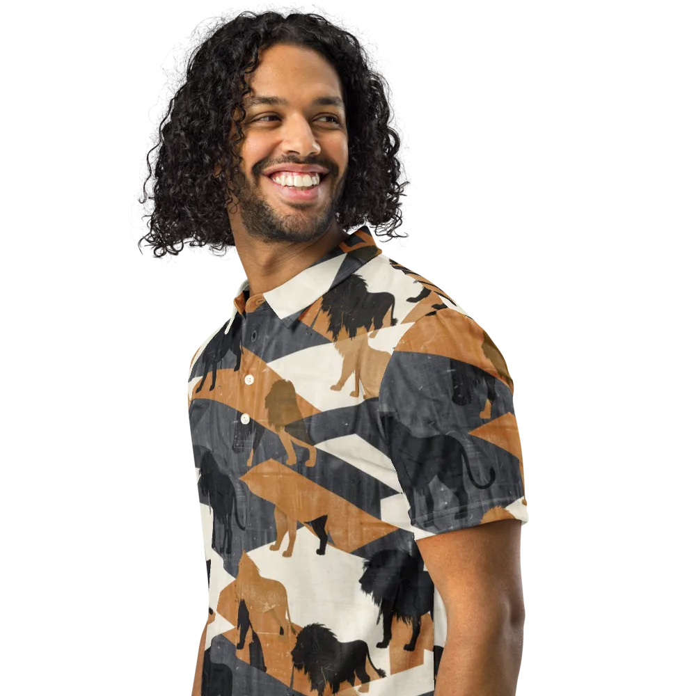 Ochre Pride on Men's Slim Fit Polo Shirt — Left Front