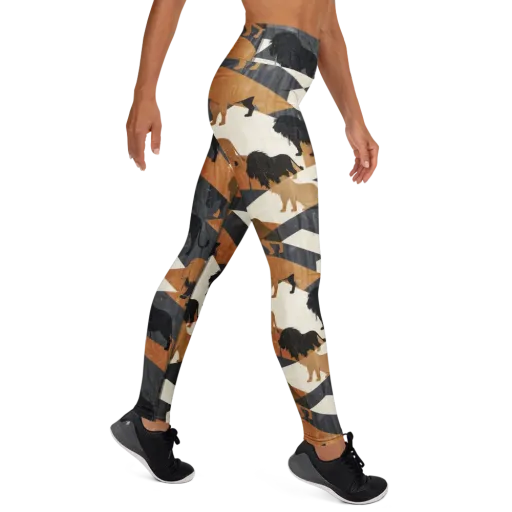 Ochre Pride on a Yoga Leggings