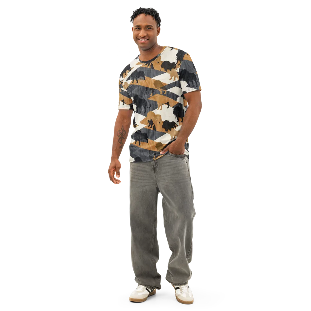 Ochre Pride on Men's Cotton Crew Neck T-Shirt — Front