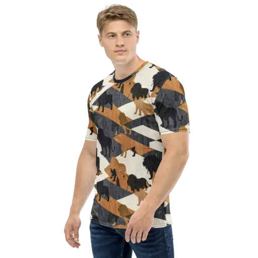 Ochre Pride on a Men's Crew Neck T-Shirt