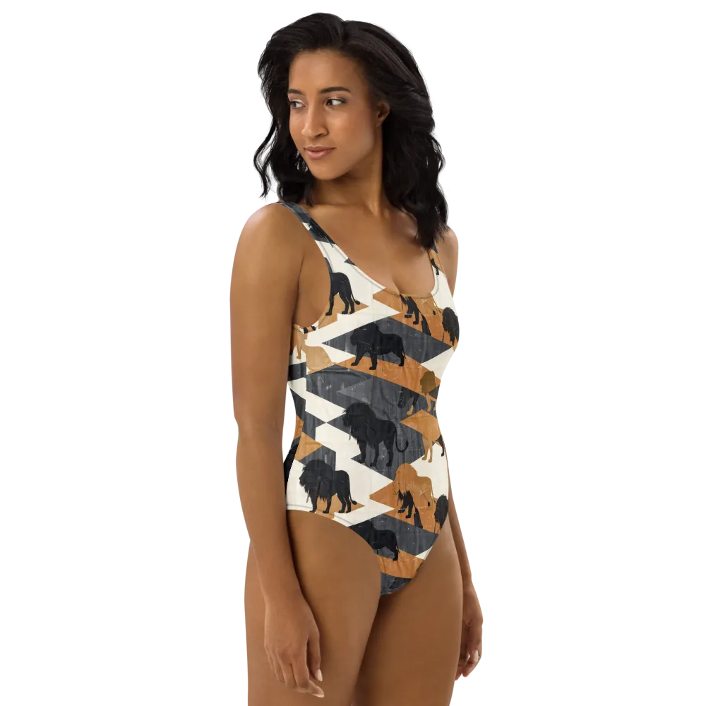 Ochre Pride on One-Piece Swimsuit — Right