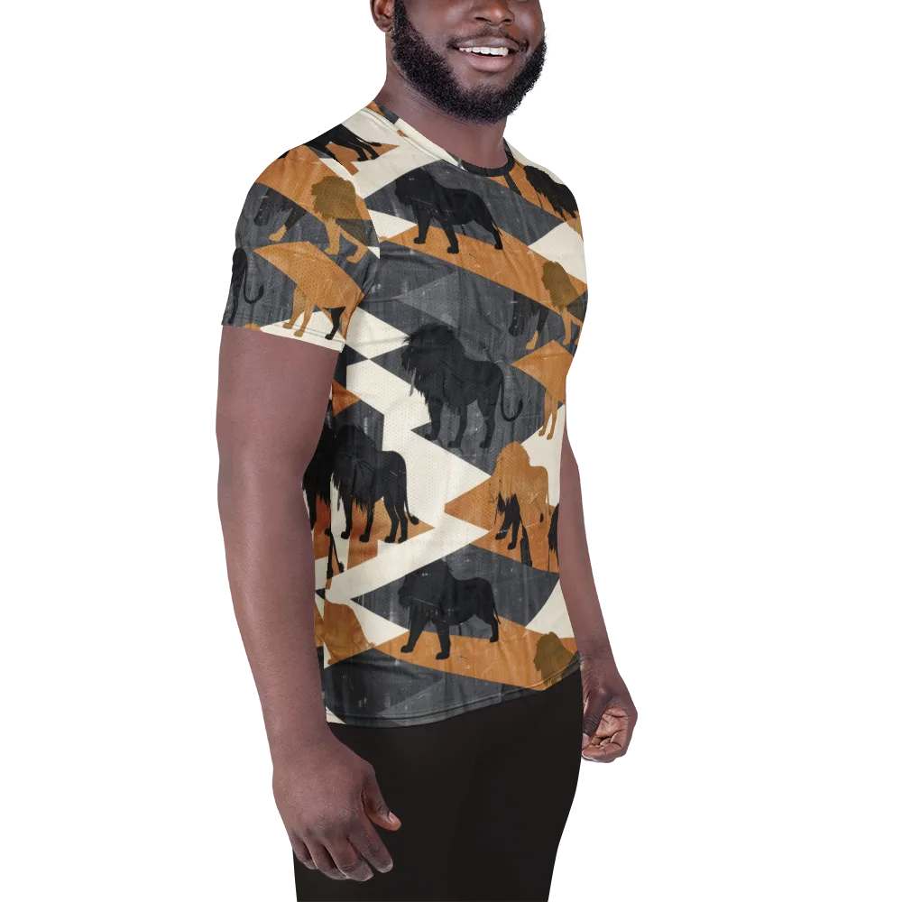 Ochre Pride on Men's Athletic T-Shirt — Right