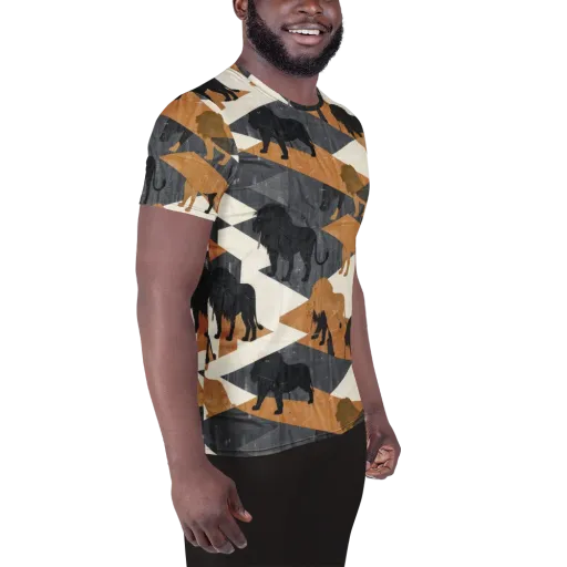 Ochre Pride on a Men's Athletic T-Shirt