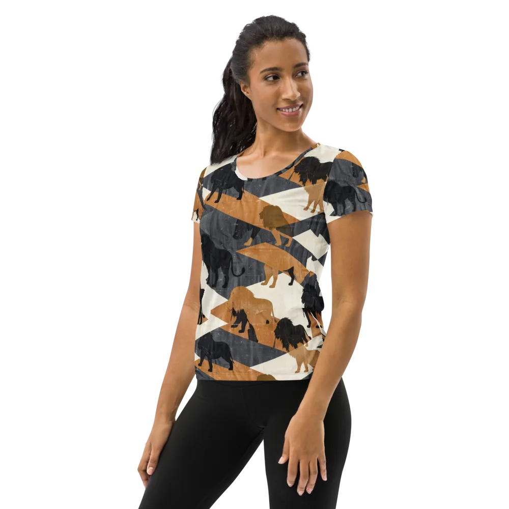Ochre Pride on Women's Athletic T-Shirt — Left
