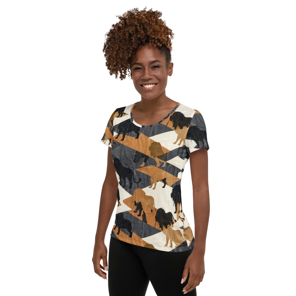 Ochre Pride on Women's Athletic T-Shirt — Left