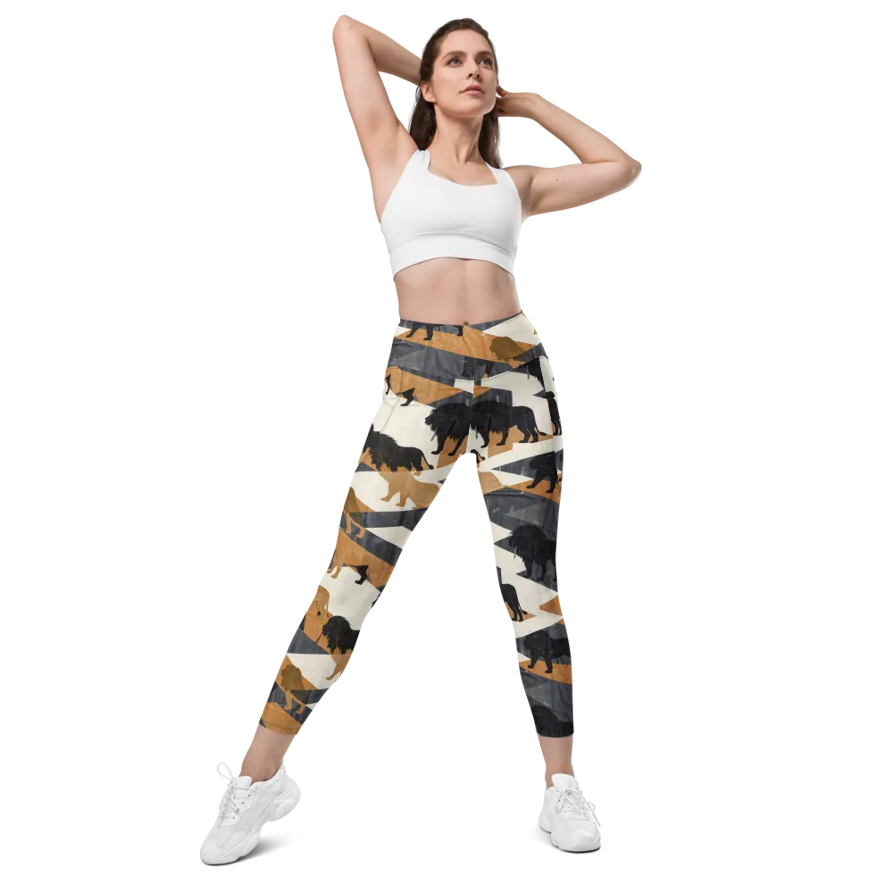 Ochre Pride on Leggings with Pockets — Front