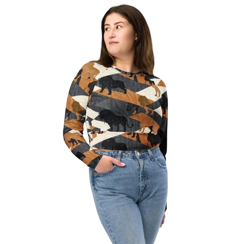 Ochre Pride on Long Sleeve Crop Top — Front
