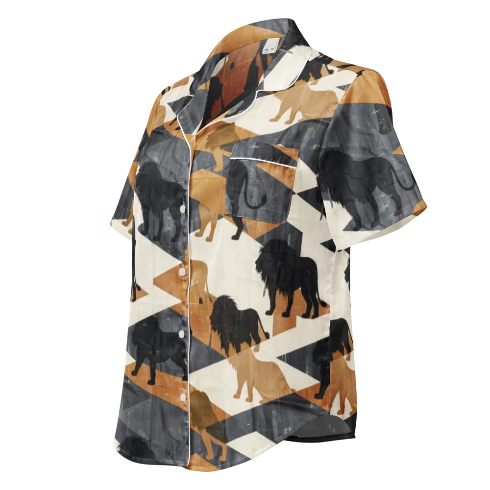 Ochre Pride on Women's Short Sleeve Pajama Top — Left Front