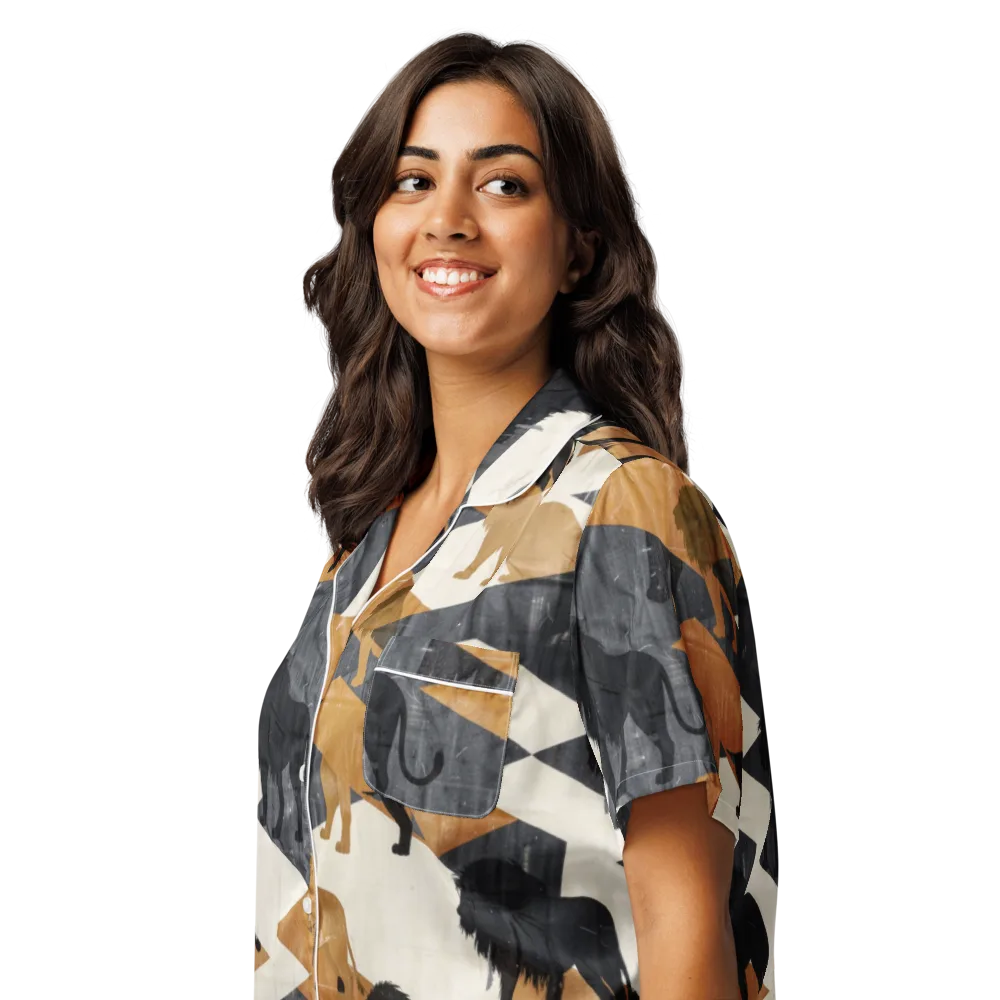 Ochre Pride on Women's Short Sleeve Pajama Top — Left Front