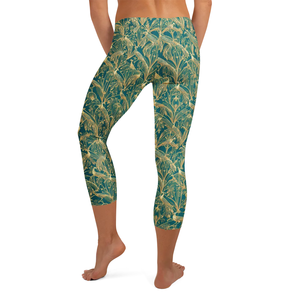 Peacock Palais on Capri Leggings — Back