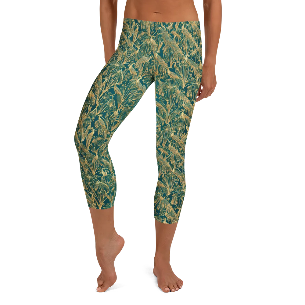 Peacock Palais on Capri Leggings — Front