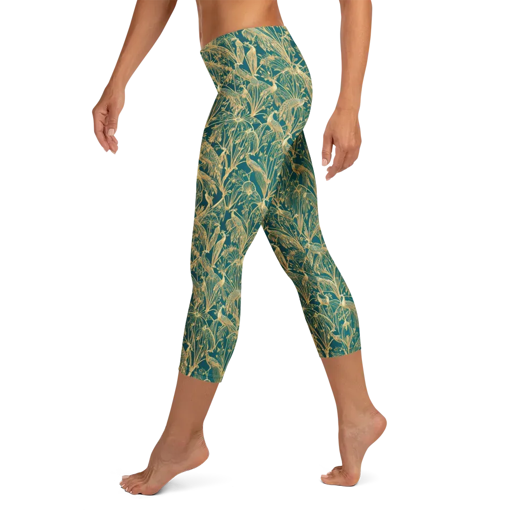 Peacock Palais on Capri Leggings — Left
