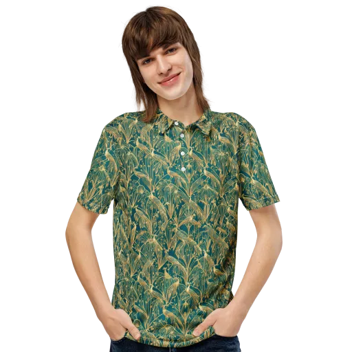 Peacock Palais on a Men's Slim Fit Polo Shirt