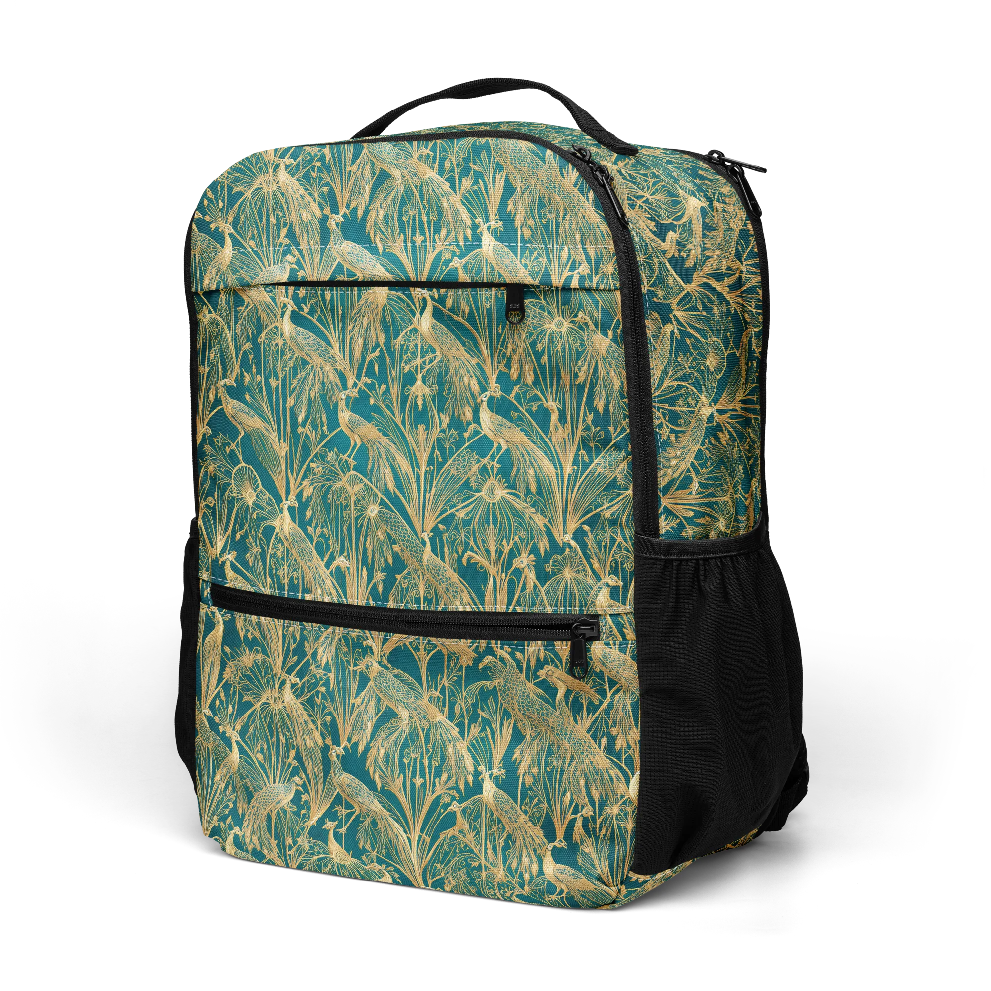 Peacock Palais on Utility Backpack — Left Front