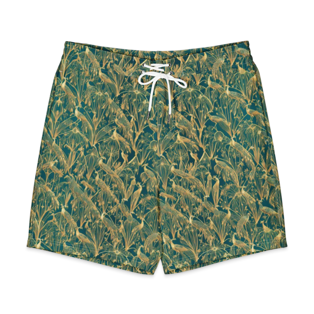 Peacock Palais on Men's Board Shorts — Front