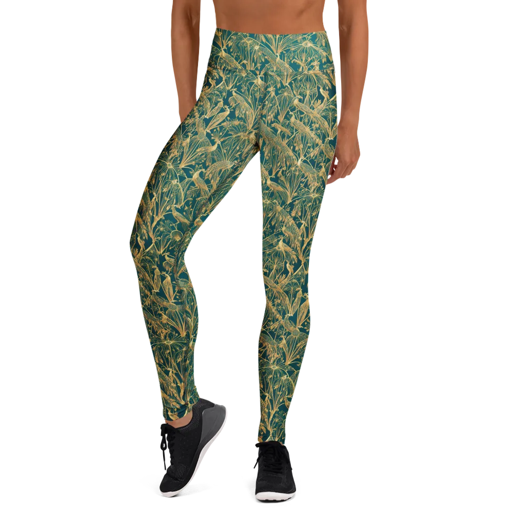 Peacock Palais on Yoga Leggings — Front