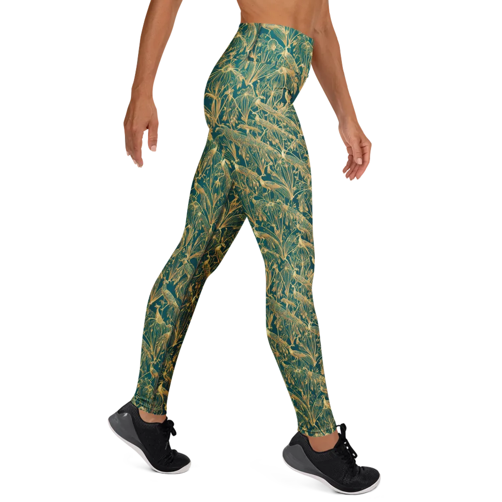 Peacock Palais on Yoga Leggings — Right