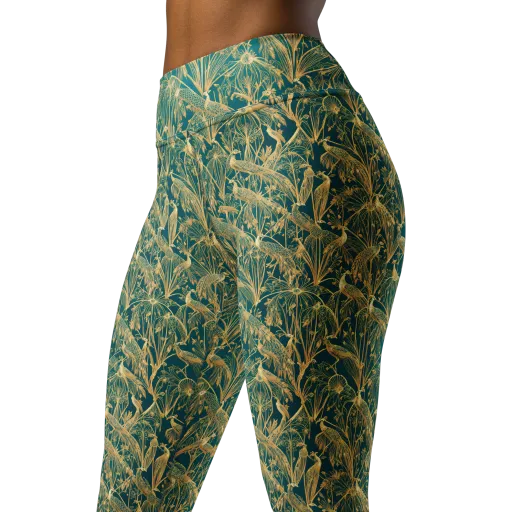 Peacock Palais on a Yoga Leggings